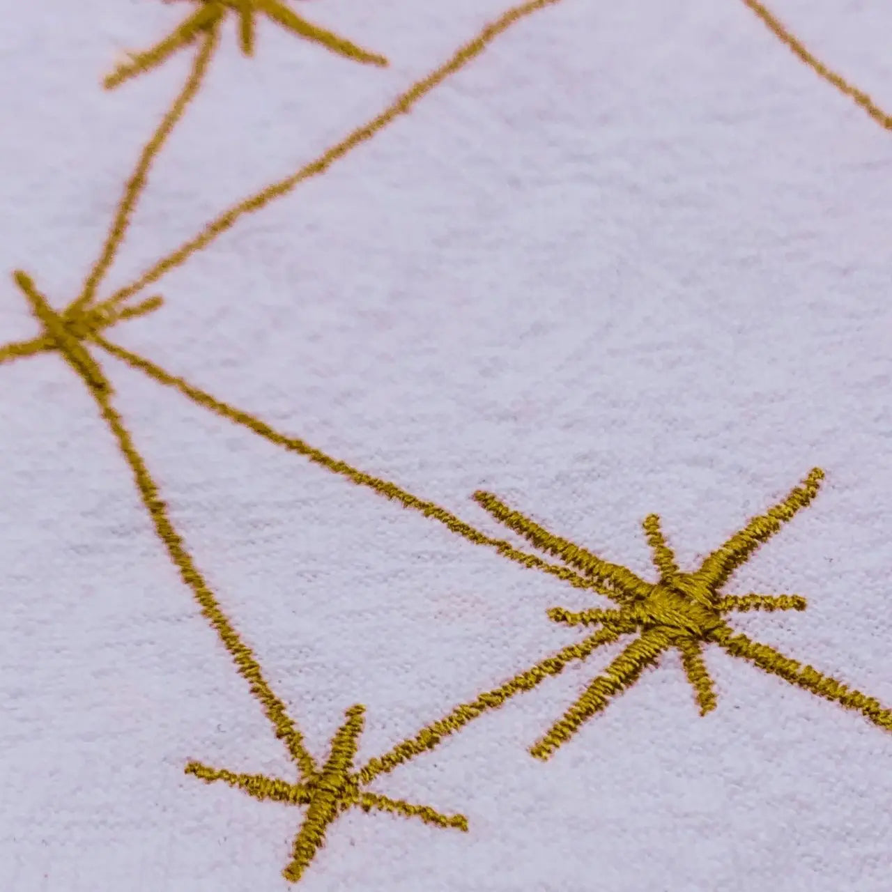 Serviette en lin lavé blanche finition doré_Constellations du Zodiaque